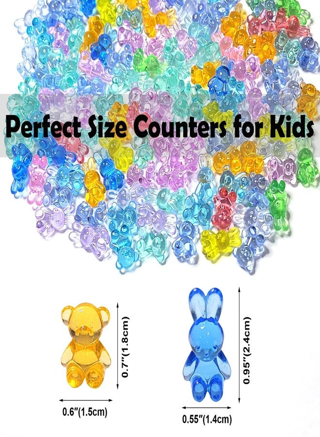 AiFanS Counting Bears and Bunnies,240 Pieces Counter Toys for Kids - Fun Educational Math Manipulatives with Storage Box for Counting & Learning - Image 3
